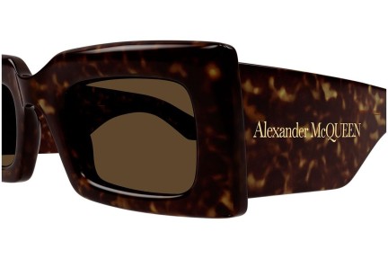 Slnečné okuliare Alexander McQueen AM0433S 002 Obdĺžníkové Havana