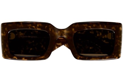 Slnečné okuliare Alexander McQueen AM0433S 002 Obdĺžníkové Havana