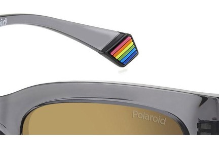 Slnečné okuliare Polaroid PLD6213/S/X RIW/LM Polarized Obdĺžníkové Sivé