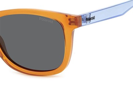 Slnečné okuliare Polaroid Junior PLD8060/S L7Q/M9 Polarized Obdĺžníkové Oranžové