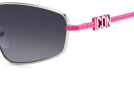 Slnečné okuliare Dsquared2 ICON0015/S 3YZ/9O Obdĺžníkové Strieborné