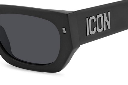 Slnečné okuliare Dsquared2 ICON0017/S 003/IR Obdĺžníkové Čierne