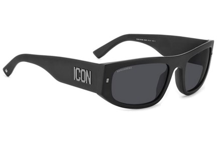 Slnečné okuliare Dsquared2 ICON0016/S 003/IR Obdĺžníkové Čierne