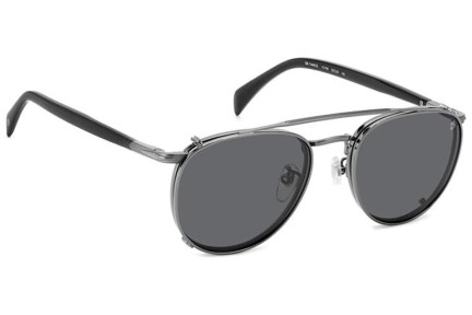 Okuliare David Beckham DB1144/CS KJ1/M9 Polarized Okrúhle Sivé