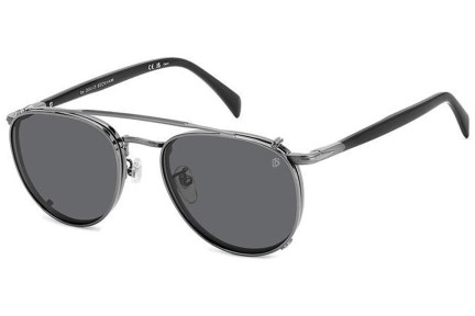 Okuliare David Beckham DB1144/CS KJ1/M9 Polarized Okrúhle Sivé