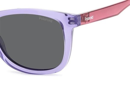 Slnečné okuliare Polaroid Junior PLD8060/S 789/M9 Polarized Obdĺžníkové Fialové