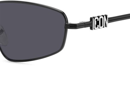 Slnečné okuliare Dsquared2 ICON0015/S 807/IR Obdĺžníkové Čierne