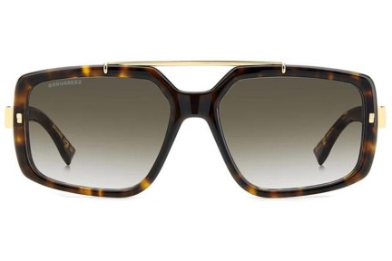 Slnečné okuliare Dsquared2 D20120/S 086/9K Obdĺžníkové Havana