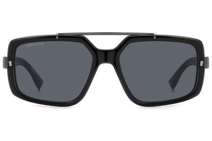 Slnečné okuliare Dsquared2 D20120/S 807/IR Obdĺžníkové Čierne