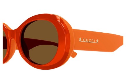 Slnečné okuliare Gucci GG1587S 003 Okrúhle Oranžové