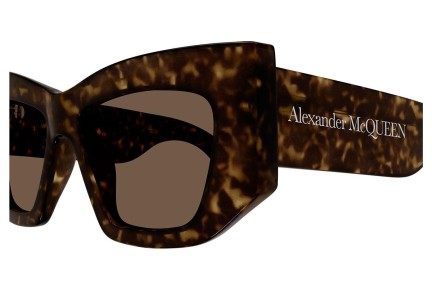 Slnečné okuliare Alexander McQueen AM0448S 002 Cat Eye Havana