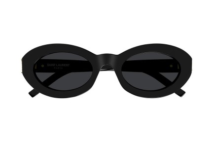 Slnečné okuliare Saint Laurent SLM136 001 Okrúhle Čierne