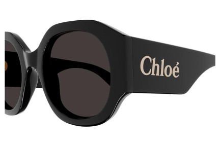 Slnečné okuliare Chloe CH0234S 001 Okrúhle Čierne