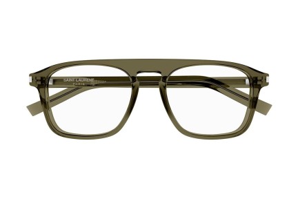 Okuliare Saint Laurent SL157 006 Squared Hnedé