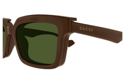 Slnečné okuliare Gucci GG1543S 002 Obdĺžníkové Hnedé