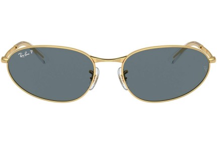 Slnečné okuliare Ray-Ban RB3734 001/3R Polarized Oválne Zlaté