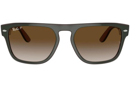 Slnečné okuliare Ray-Ban RB4407 6732T5 Polarized Squared Zelené