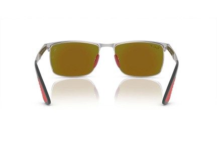 Slnečné okuliare Ray-Ban RB3726M F007A1 Polarized Obdĺžníkové Strieborné