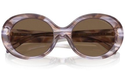 Slnečné okuliare Emporio Armani EA4231U 615673 Okrúhle Hnedé