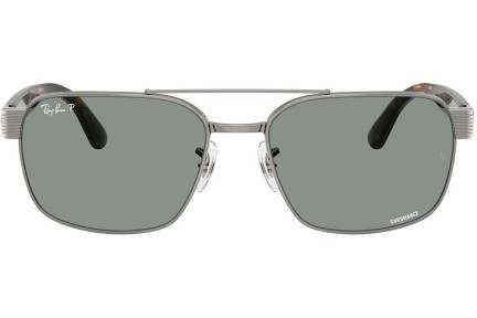 Slnečné okuliare Ray-Ban RB3751CH 004/3R Polarized Squared Strieborné