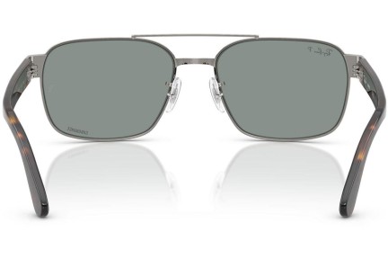 Slnečné okuliare Ray-Ban RB3751CH 004/3R Polarized Squared Strieborné