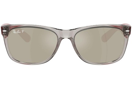 Slnečné okuliare Ray-Ban New Wayfarer RB2132 679759 Polarized Squared Sivé