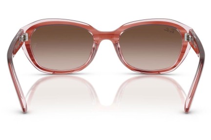 Slnečné okuliare Ray-Ban Junior RJ9081S 717313 Obdĺžníkové Hnedé