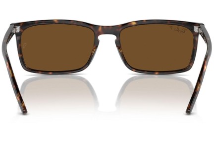 Slnečné okuliare Ray-Ban RB4435 902/57 Polarized Obdĺžníkové Havana