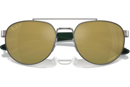 Slnečné okuliare Ray-Ban RB3736CH 92696O Polarized Obdĺžníkové Sivé