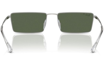 Slnečné okuliare Ray-Ban RB3741 003/9A Polarized Obdĺžníkové Strieborné