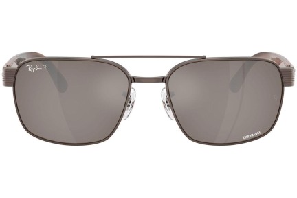 Slnečné okuliare Ray-Ban RB3751CH 9259AN Polarized Squared Hnedé