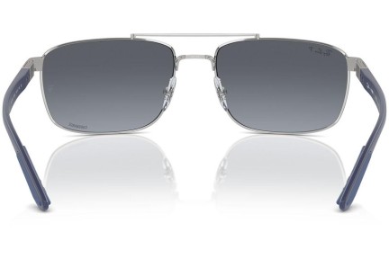 Slnečné okuliare Ray-Ban RB3737CH 003/J0 Polarized Obdĺžníkové Strieborné