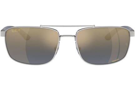 Slnečné okuliare Ray-Ban RB3737CH 003/J0 Polarized Obdĺžníkové Strieborné