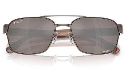 Slnečné okuliare Ray-Ban RB3751CH 9259AN Polarized Squared Hnedé