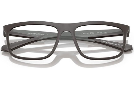 Okuliare Emporio Armani EA3246 6186 Squared Hnedé