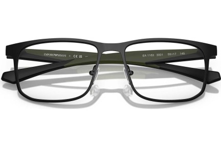 Okuliare Emporio Armani EA1163 3001 Squared Čierne