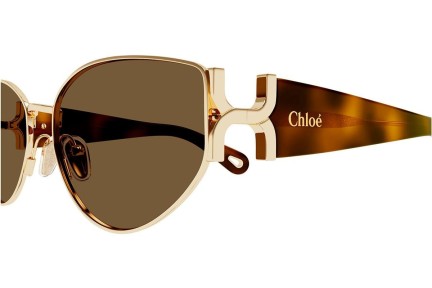 Slnečné okuliare Chloe CH0260S 002 Cat Eye Zlaté