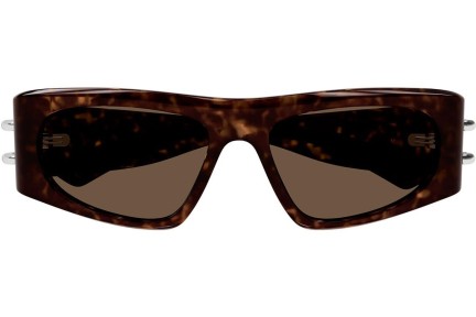 Slnečné okuliare Alexander McQueen AM0471S 002 Obdĺžníkové Havana