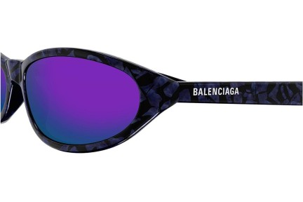 Slnečné okuliare Balenciaga BB0007S 011 Oválne Fialové