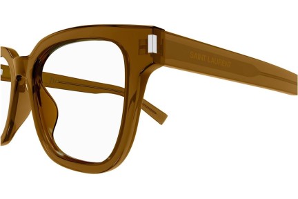 Okuliare Saint Laurent SL711OPT 004 Squared Hnedé