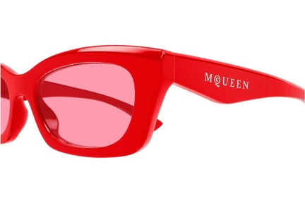 Slnečné okuliare Alexander McQueen AM0474S 003 Obdĺžníkové Červené