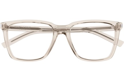 Okuliare Saint Laurent SL717SLIM 004 Squared Béžové