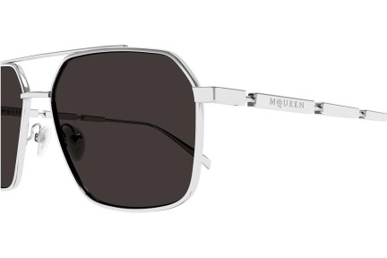 Slnečné okuliare Alexander McQueen AM0477S 001 Pilot Strieborné