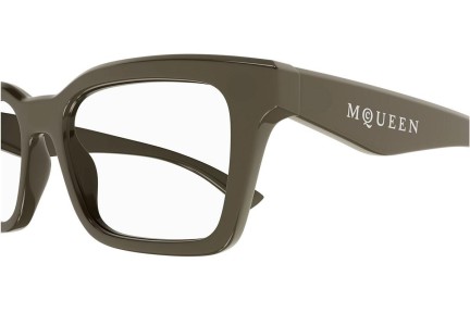 Okuliare Alexander McQueen AM0476O 005 Squared Hnedé