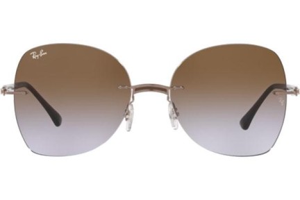 Slnečné okuliare Ray-Ban Titanium Collection RB8066 155/68 Squared Hnedé