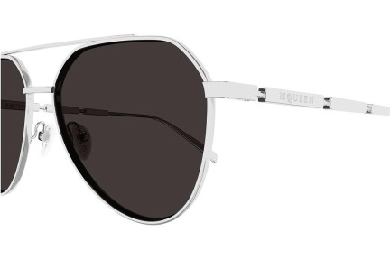 Slnečné okuliare Alexander McQueen AM0478S 001 Pilot Strieborné