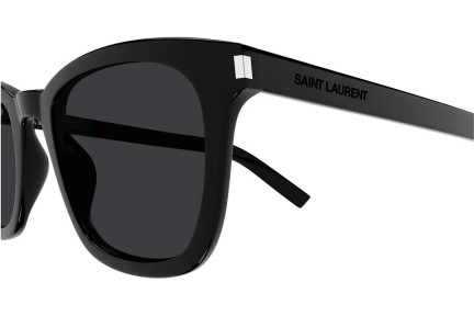 Slnečné okuliare Saint Laurent SL716SLIM 001 Squared Čierne