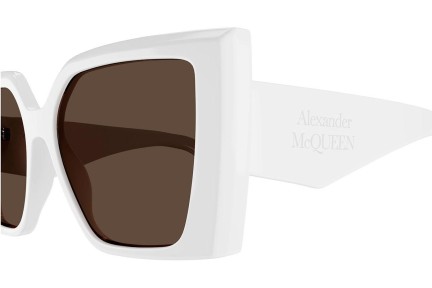 Slnečné okuliare Alexander McQueen AM0467S 004 Squared Biele