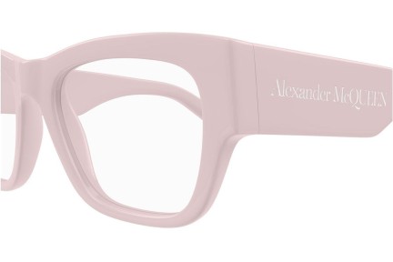 Okuliare Alexander McQueen AM0436O 006 Obdĺžníkové Ružové