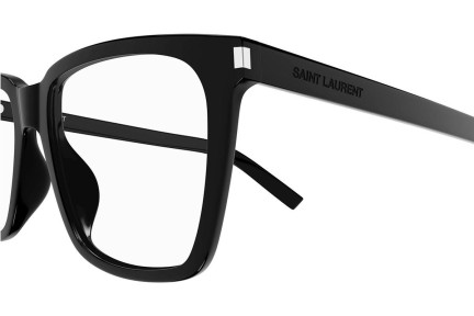 Okuliare Saint Laurent SL717SLIM 001 Squared Čierne